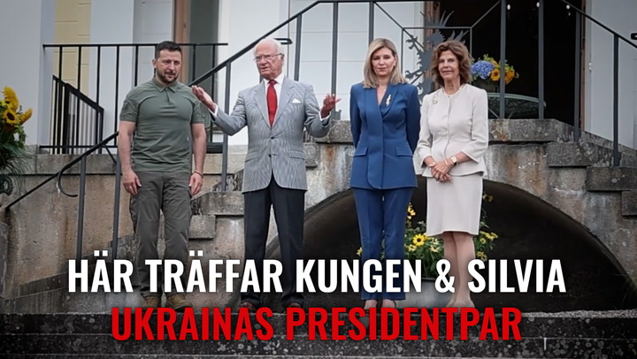 Se filmen: Här träffar kungen & Silvia Ukrainas presidentpar
