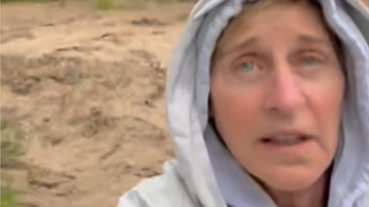 Ellen DeGeneres films raging Montecito floodwater five years after mudslide killed 23