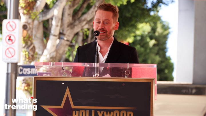Macaulay Culkin Tears Up While Recieving Hollywood Walk of Fame Star