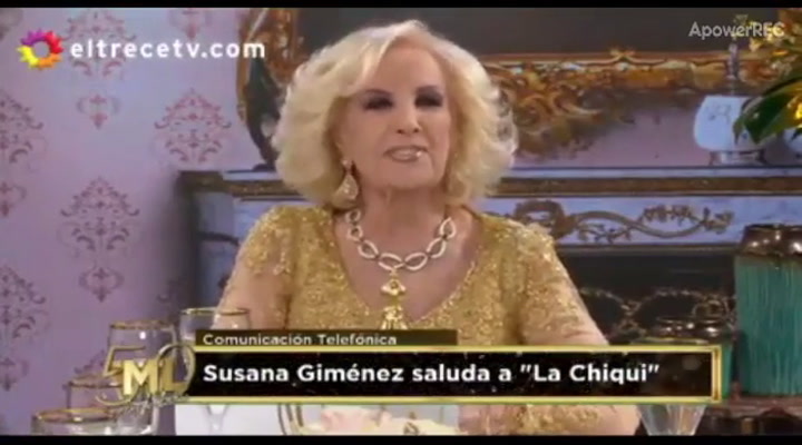 Susana Giménez saludó a Mirtha Legrand por los 50 años de sus almuerzos - Fuente: YouTube