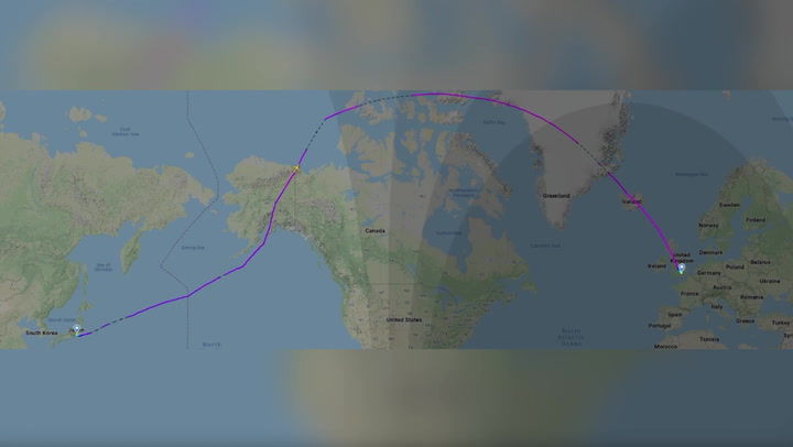 Tokyo-to-London flight takes polar route to avoid Russian airspace