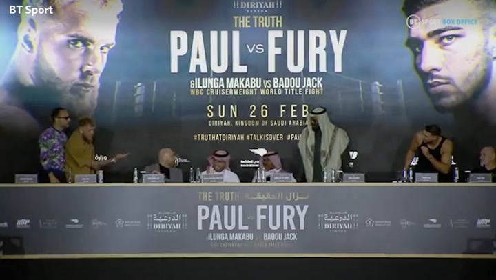 Jake Paul and Tommy Fury agree 'all or nothing' bet at press conference ahead of fight