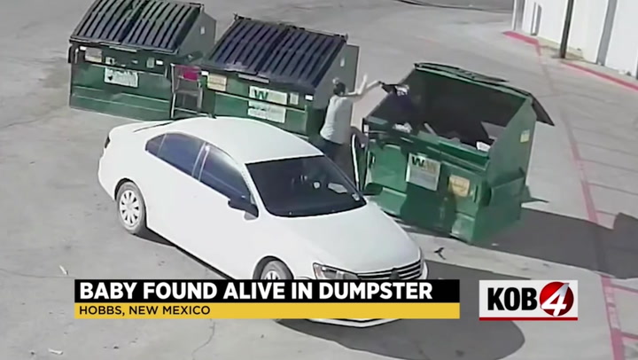 Teen mother caught on camera tossing newborn baby into dumpster