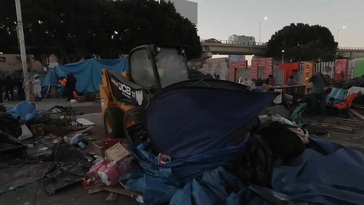 Más de 380 migrantes son desalojados de campamento “El Chaparral” en Tijuana
