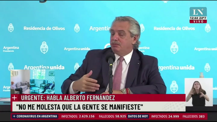 Alberto Fernández: 'A mi la rebelión, no, eh...'