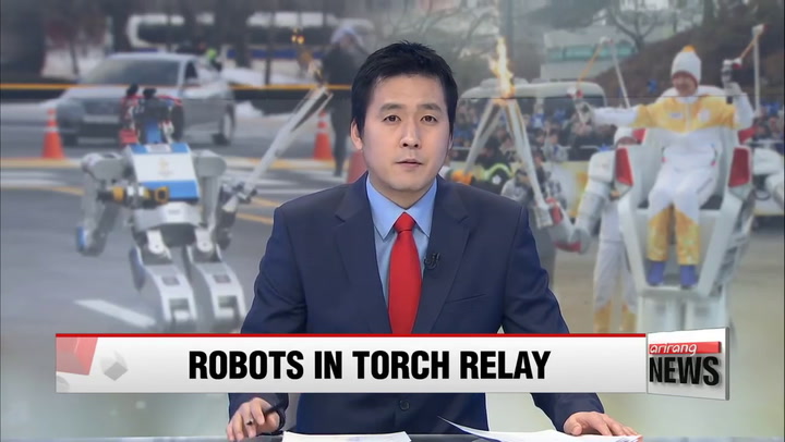 Hubo, el robot que portó la antorcha olímpico de los Juegos Olímpicos de Invierno