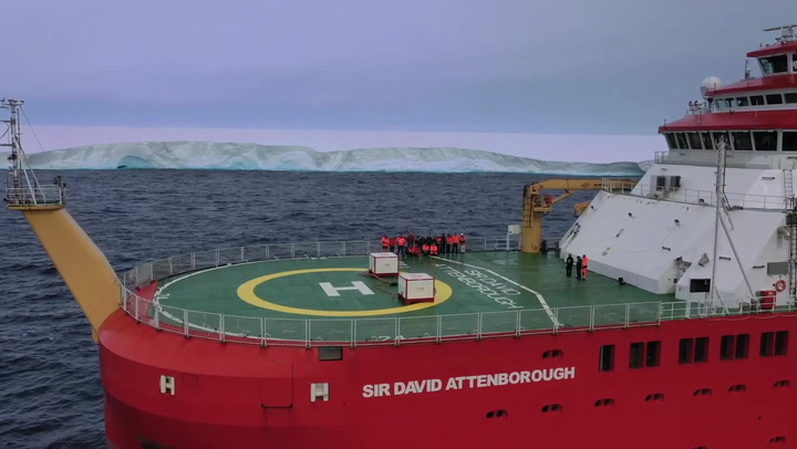 David Attenborough research ship encounters world’s largest iceberg