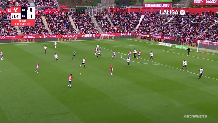 Gol de Stuani (1-1) en el Girona 2-1 Valencia
