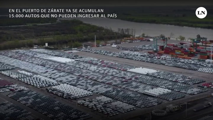 En el puerto de Zárate ya se acumulan 15.000 autos que no pueden ingresar al país