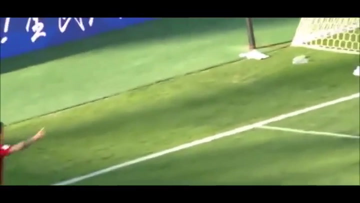 El primer gol de Mascherano en China - Fuente: YouTube