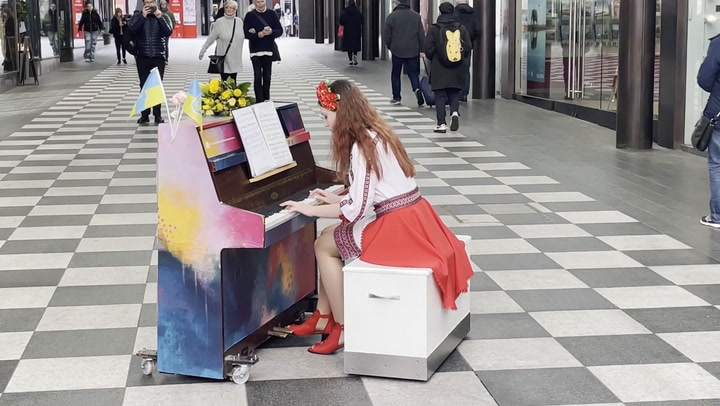 Teenage pianist who fled Ukraine performs in Liverpool to mark anniversary of conflict