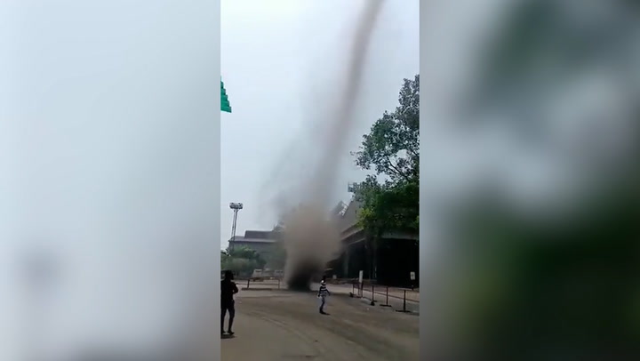 Tornado rips through India as steel plant workers flee