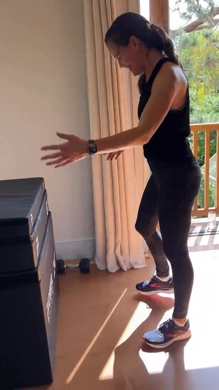 Jennifer Garner hizo una fuerte rutina de ejercicios
