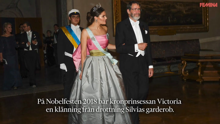 Tre gånger kronprinsessan Victoria burit drottning Silvias klänningar