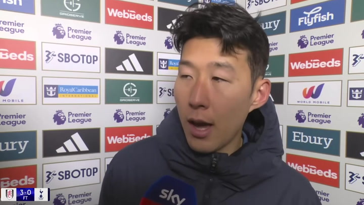Tottenham captain Son Heung-min hits out at 'unacceptable' performance after Fulham defeat