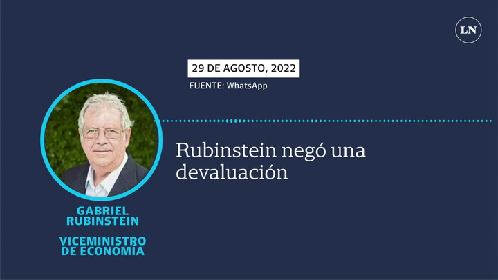 Rubinstein negó una devaluación