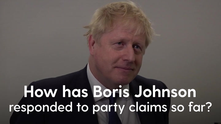 How has Boris Johnson responded to Downing Street party claims so far?