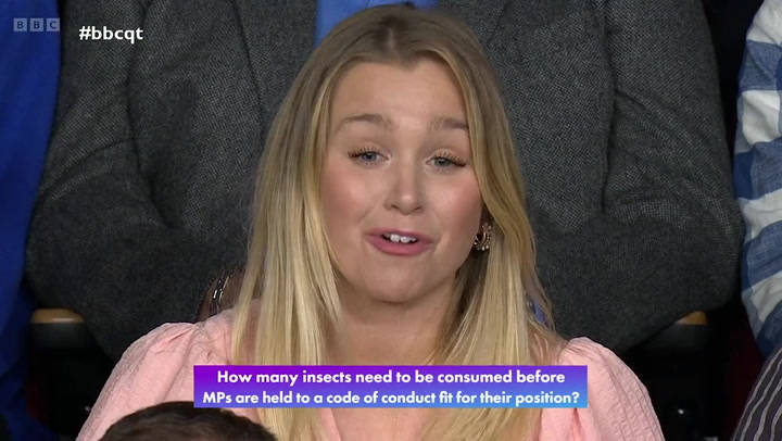 Question Time audience member says she's 'bored' of hearing about Matt Hancock in the jungle