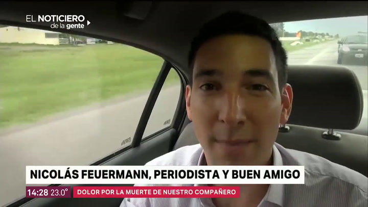 Nicolás Repetto despide al periodista Nicolás  Feuermann - Fuente: Telefe