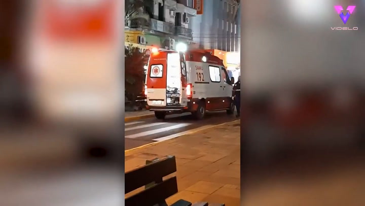 Un perro salta a una ambulancia para acompañar a su dueño al hospital - Fuente: Youtube