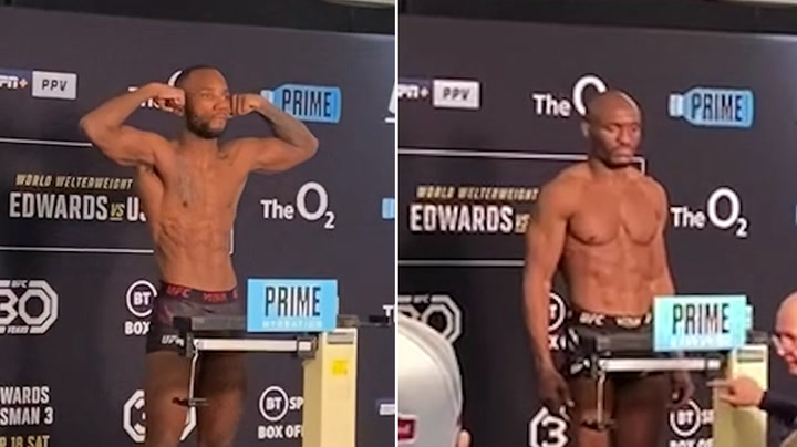 Leon Edwards and Kamaru Usman make weight ahead of trilogy bout at UFC 286