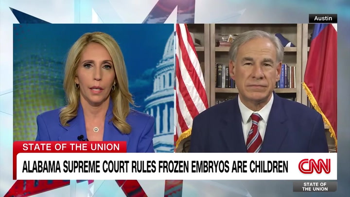 La opinión de Greg Abbott acerca de la decisión de la Corte Suprema de Alabama que dictaminó que los embriones congelados podían considerarse niños
