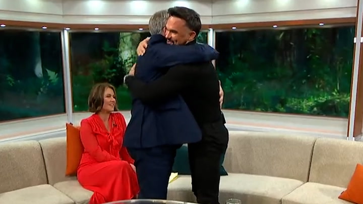 Ed Balls and Gareth Gates share tearful exchange about their stammers