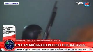 Incidentes en Gimnasia vs. Boca. El testimonio del camarógrafo herido: "Estoy conmocionado con lo que pasó"