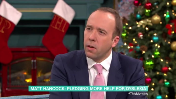 Matt Hancock asked if dyslexia caused him to 'misread social distancing rules' on This Morning