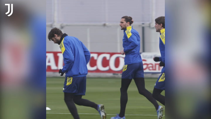 Vlahovic and Juventus last training session before Villarreal