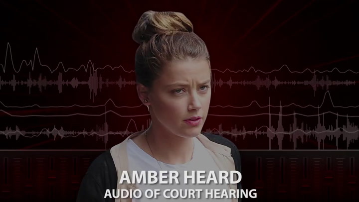Amber Heard compareciendo ante el juez