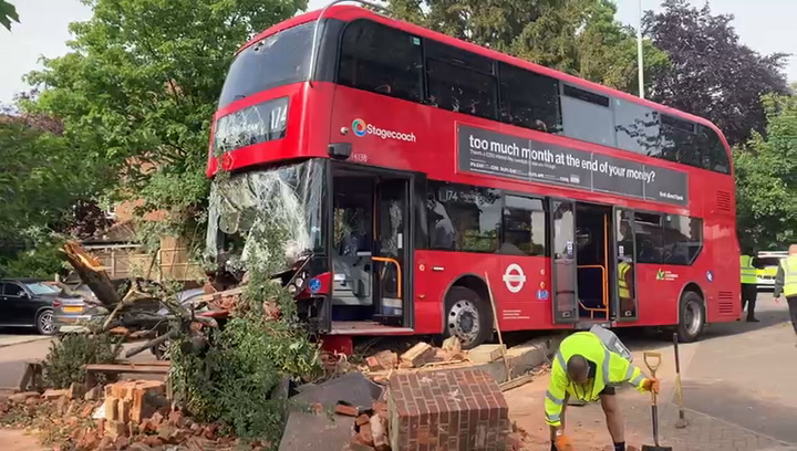 Romford bus crash: At least 15 injured as double-decker smashes into wall