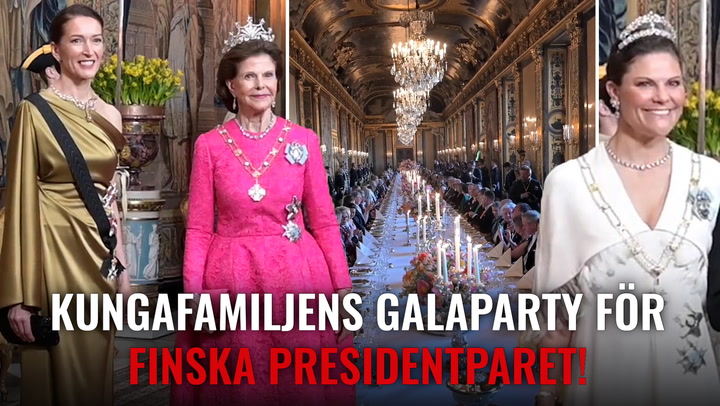 Se filmen inifrån kungens & Silvias galaparty för Finlands presidentpar!