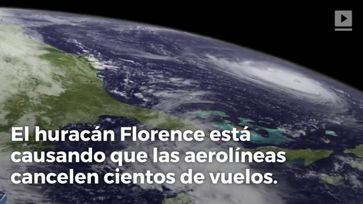 Cientos de vuelos cancelados debido al huracán Florence - Fuente: Reuters