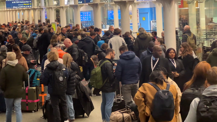 New Year travel chaos at St Pancras as flooding cancels high-speed trains