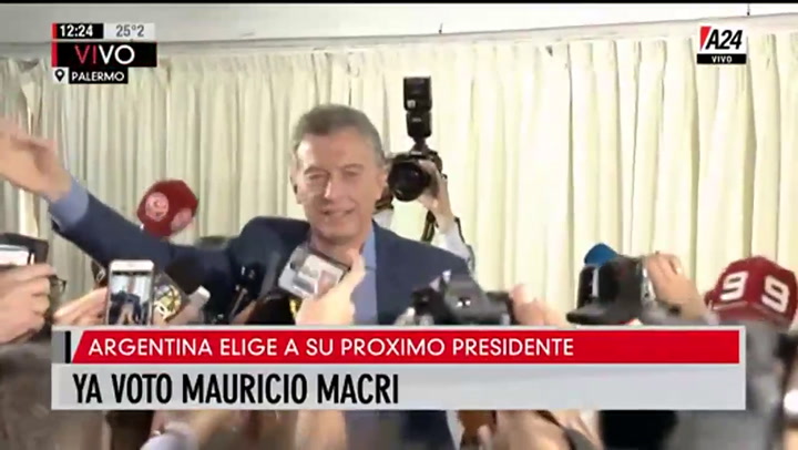 Mauricio Macri: 'Hay que tener tranquilidad con los boca de urna' - Fuente: A24 