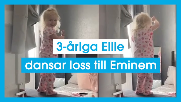 3-åriga Ellie dansar loss till Eminem
