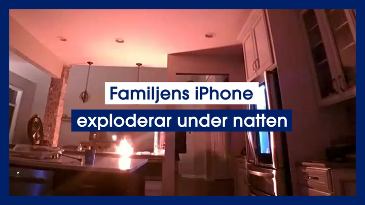 Familjens iPhone exploderar under natten