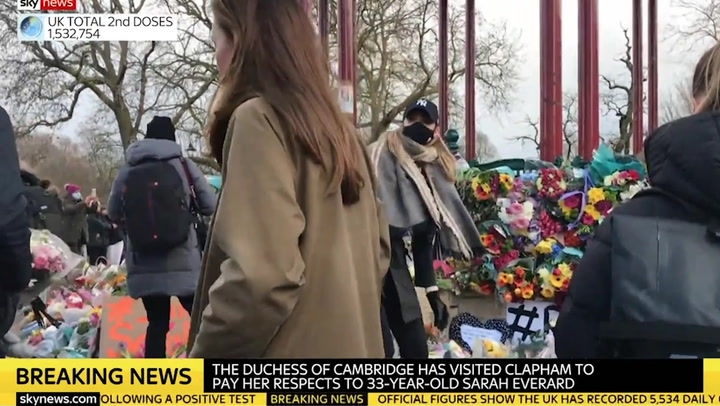 Duchess of Cambridge visits Sarah Everard vigil