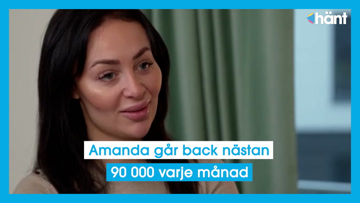 Amanda går back nästan 90 000 varje månad