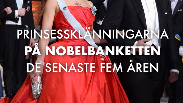Prinsessklänningarna på nobelbanketten de senaste fem åren