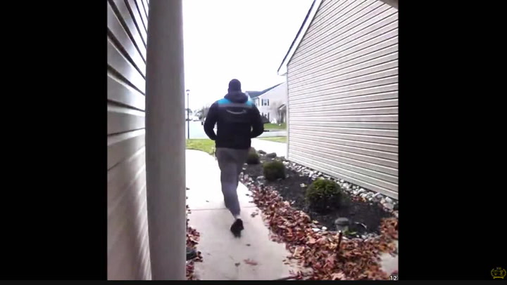 Watch: Porch pirate wearing Amazon jacket swipes package with over $1k in Apple Watches