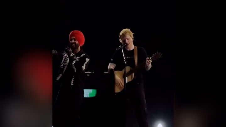 Ed Sheeran performs in Punjabi at India gig