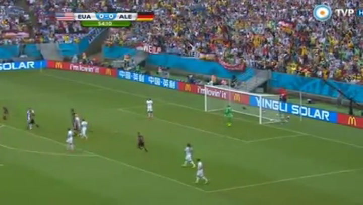 El gol de Alemania para el 1-0 (TV Pública)