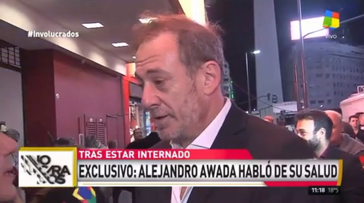 Alejandro Awada volvió a mostrarse en público: estuvo en los premios ACE - Fuente: América TV