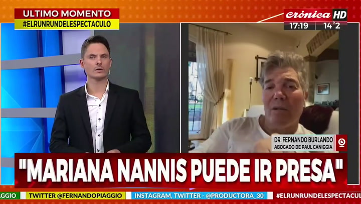 Claudio Caniggia denunció a Mariana Nannis por estafa: podría quedar detenida - Fuente: Crónica TV