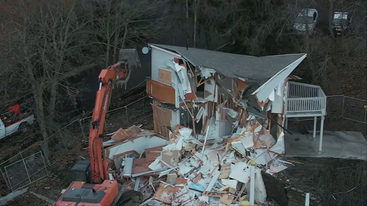 Watch: Idaho house where four students killed demolished