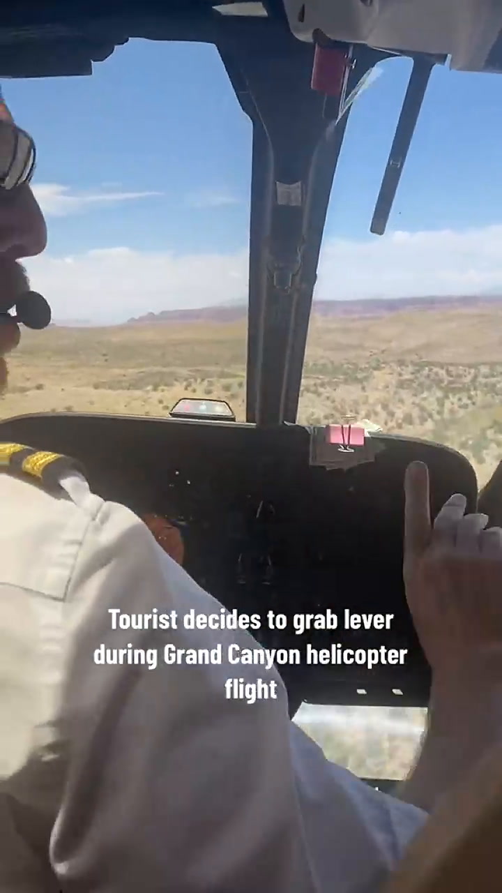 La reacción de un piloto cuando un turista tocó el tablero de mando