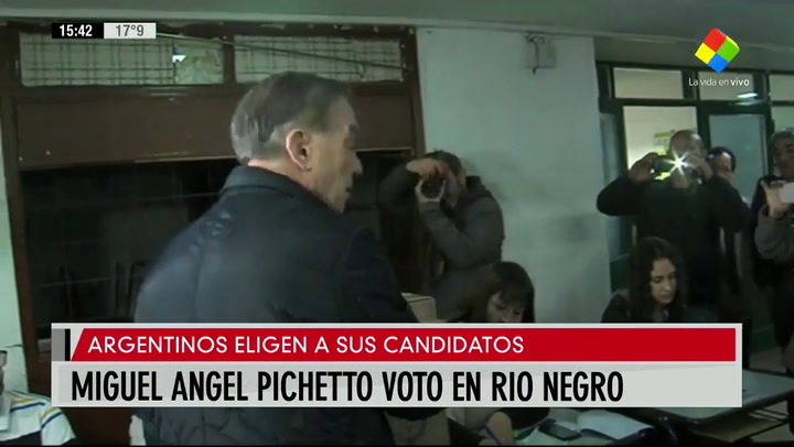 Habla Pichetto después de votar - Fuente: América TV