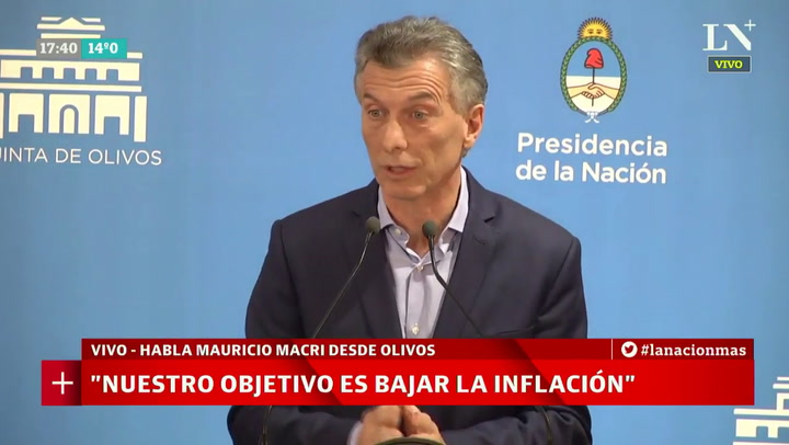 Mauricio Macri: 'Podemos ir al FMI porque no tenemos nada que ocultar'